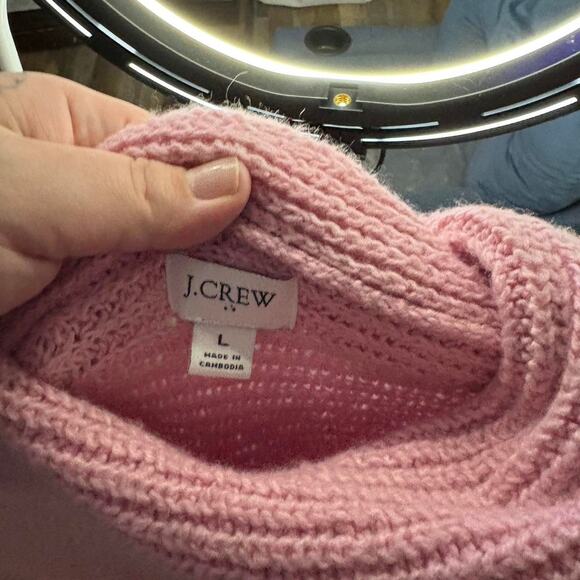 J Crew Pink turtleneck sweater oversized | Knit | Cableknit - Picture 5 of 5